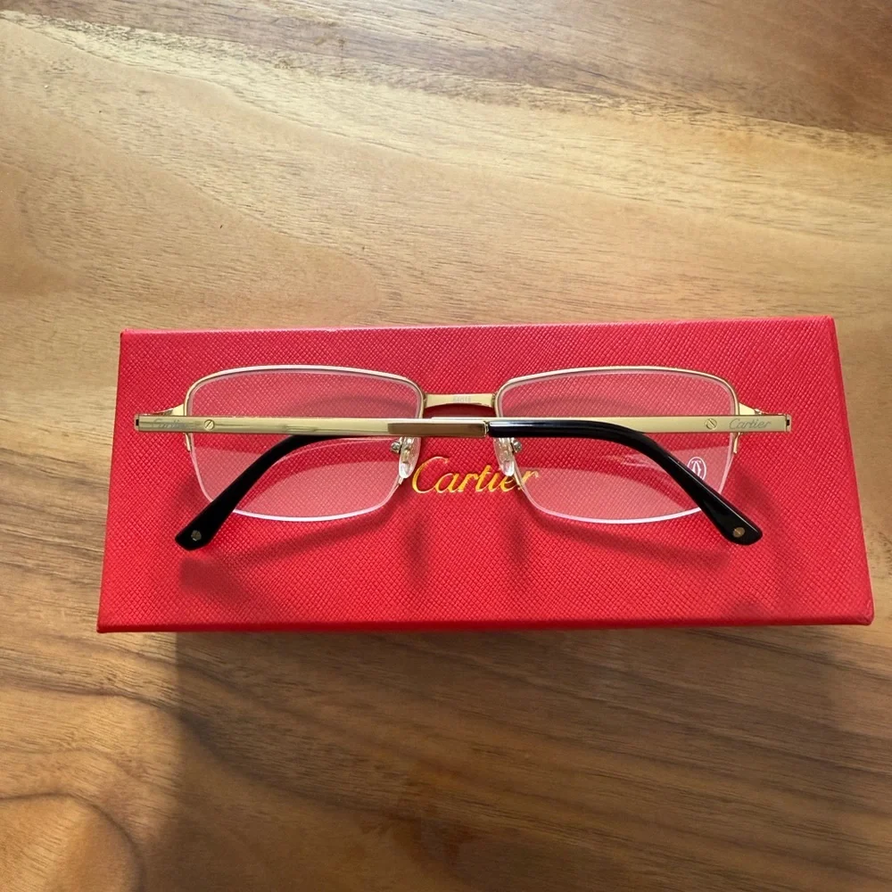 Cartier Gold and Black Eyeglasses - Picture 2 of 7